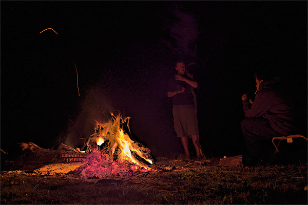 HDR photo of campfire