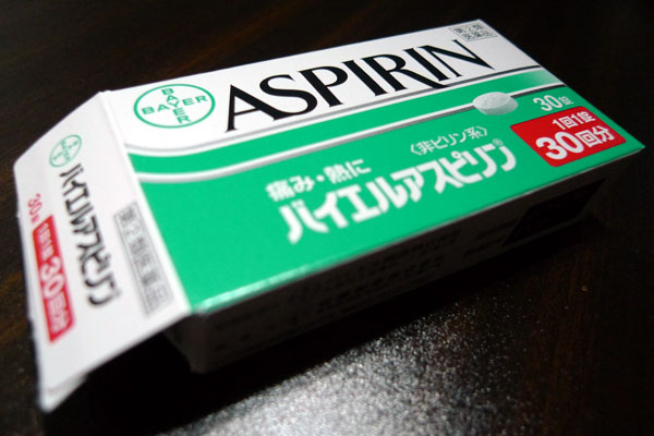 Aspirin painkillers Japan