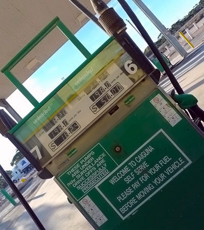 Fuel pump at a roadhouse on the Nullabor Desert