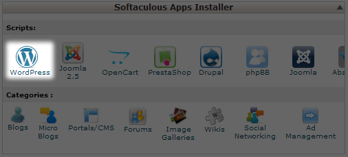 Crucial's cPanel: Softaculous, install WordPress
