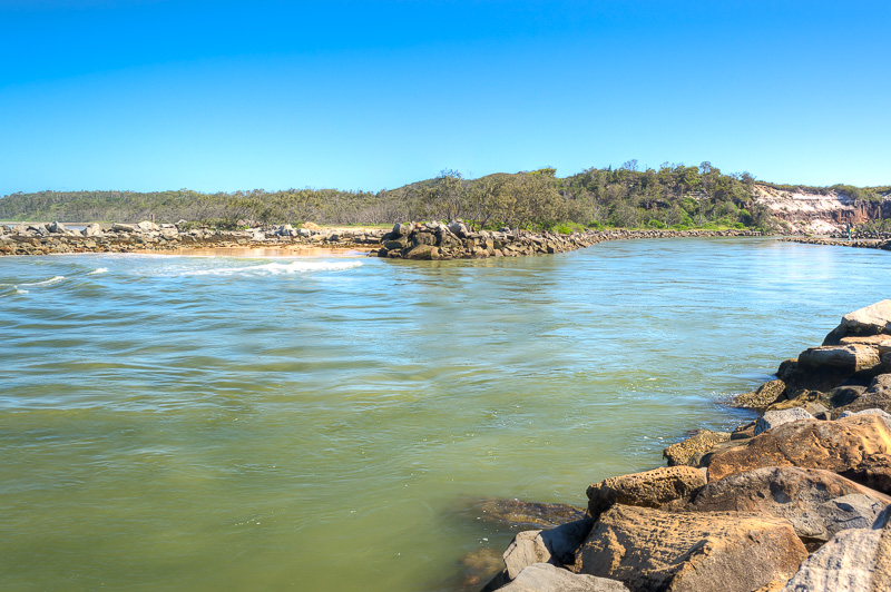 Outgoing tide, mouth of the Wooli Wooli River